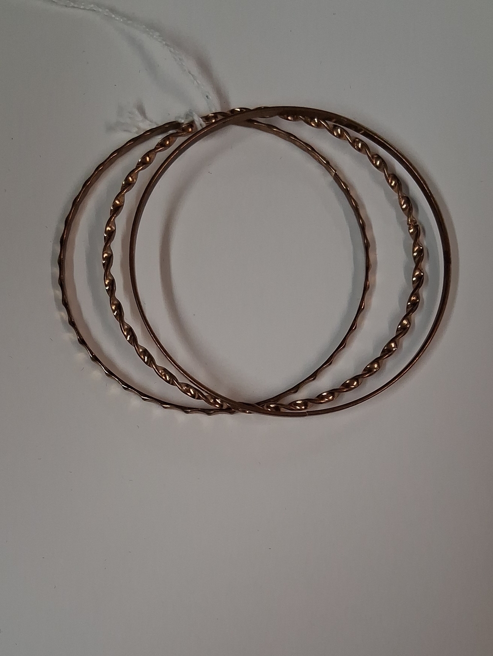 Three-Piece Gold-Tone Twisted Bangle Bracelet Set - Women Jewelry